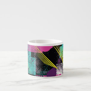 Abstract seamless, girls boys fashion, colourful. espresso cup