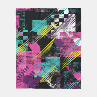 Abstract seamless, girls boys fashion, colourful. fleece blanket