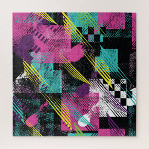 Abstract seamless, girls boys fashion, colourful. jigsaw puzzle