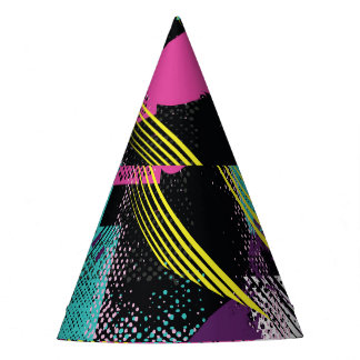 Abstract seamless, girls boys fashion, colourful. party hat