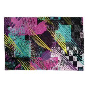 Abstract seamless, girls boys fashion, colourful. pillowcase