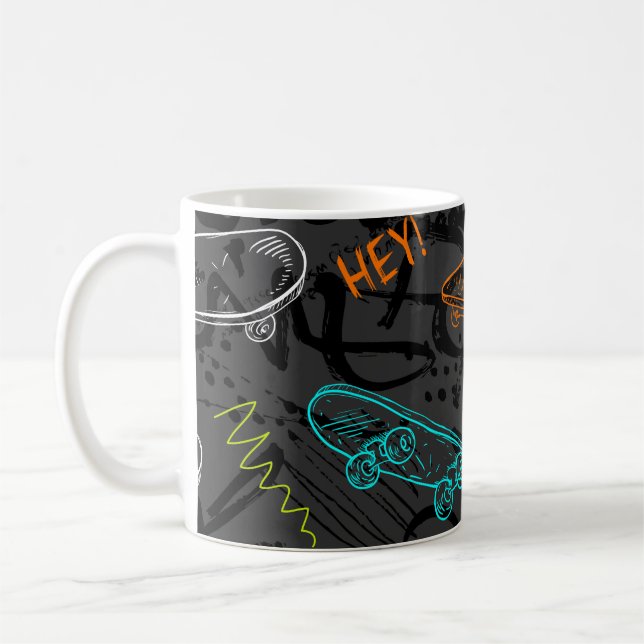 Abstract seamless grunge pattern. Urban style mode Coffee Mug (Left)