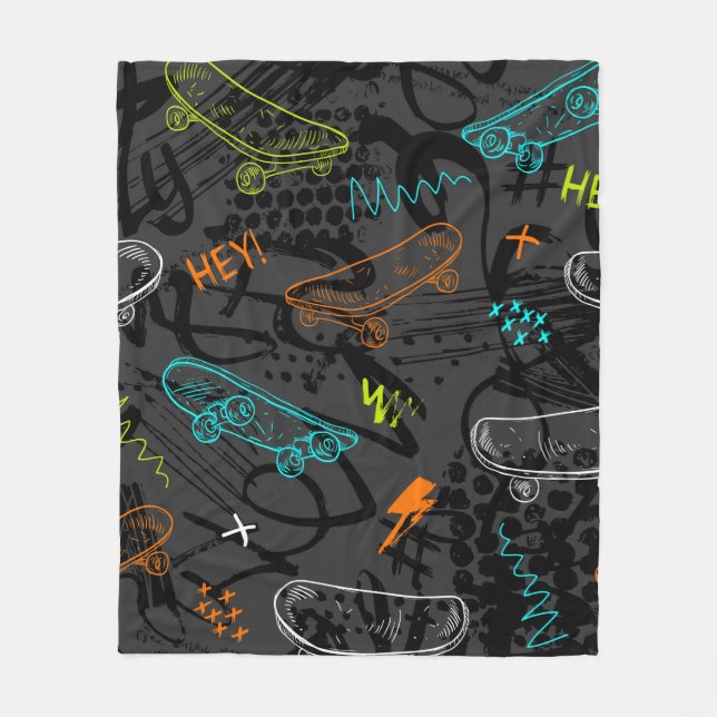 Abstract seamless grunge pattern. Urban style mode Fleece Blanket (Front)