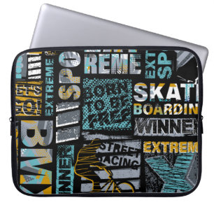 Abstract seamless grunge pattern. Urban style mode Laptop Sleeve