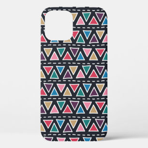Abstract seamless hand drawn tribal pattern in tre iPhone 12 case