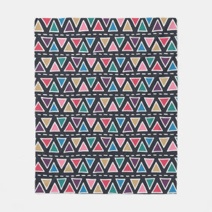 Abstract seamless hand drawn tribal pattern in tre fleece blanket