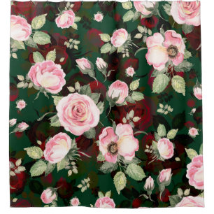 Abstract seamless lovely pattern drawn blooming ro shower curtain