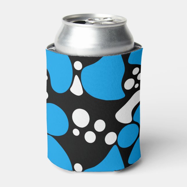 Abstract seamless moder print bright fun kids navy can cooler (Can Front)