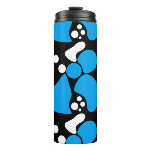 Abstract seamless moder print bright fun kids navy thermal tumbler