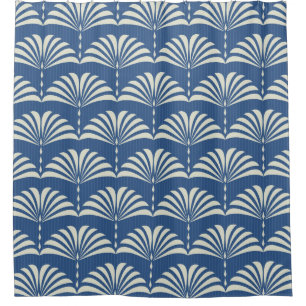 Abstract seamless oriental floral pattern Art deco Shower Curtain
