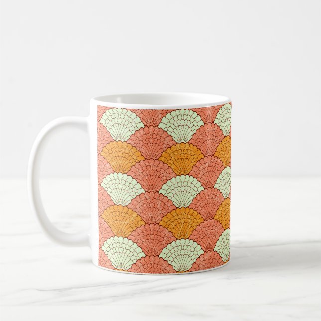 Abstract seamless pattern,background of decorative coffee mug (Left)