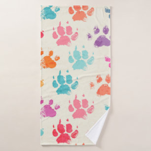 Abstract seamless pattern - bright colorful ink pr bath towel