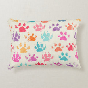 Abstract seamless pattern - bright colourful ink p decorative cushion