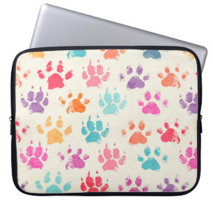 Abstract seamless pattern - bright colourful ink p laptop sleeve
