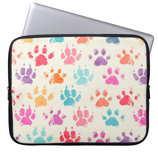Abstract seamless pattern - bright colourful ink p laptop sleeve (Front)