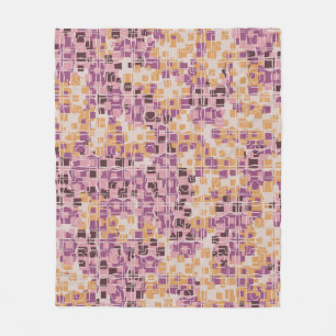 Abstract seamless pattern. Chaotic rounded squares Fleece Blanket