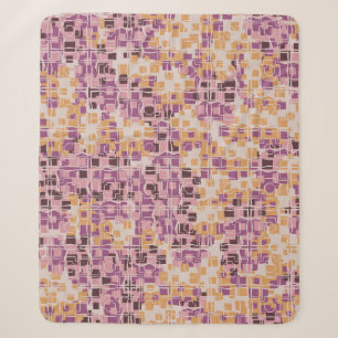 Abstract seamless pattern. Chaotic rounded squares Sherpa Blanket