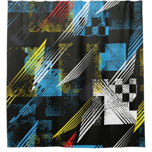 Abstract seamless pattern. Creative vintage backgr Shower Curtain (Front)