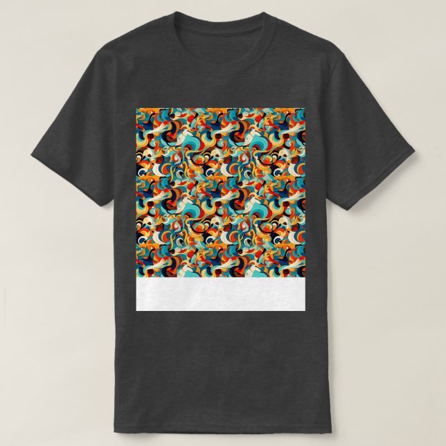 Abstract Seamless Pattern Geometric Lines Shapes G T-Shirt (Design Front)