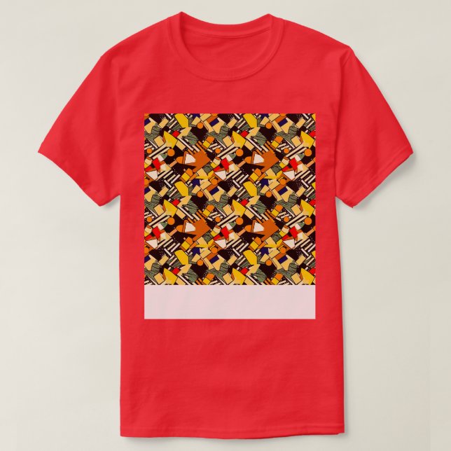 Abstract Seamless Pattern Geometric Lines Shapes G T-Shirt (Design Front)