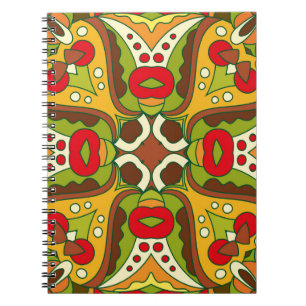 Abstract seamless pattern in oriental ethnic style notebook