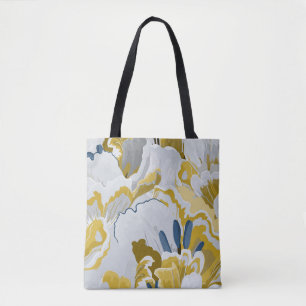 Abstract seamless pattern. Light grey, yellow, g Tote Bag