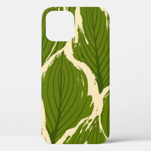 Abstract seamless pattern of exotic leaves in vivi iPhone 12 case