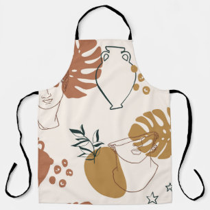 Abstract seamless pattern of Greek sculpture head Apron