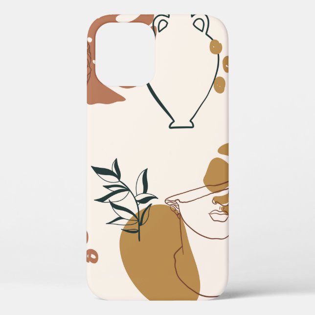 Abstract seamless pattern of Greek sculpture head  Case-Mate iPhone Case (Back)