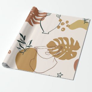 Abstract seamless pattern of Greek sculpture head Wrapping Paper