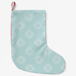 Abstract seamless pattern of Powder Blue color bac Small Christmas Stocking