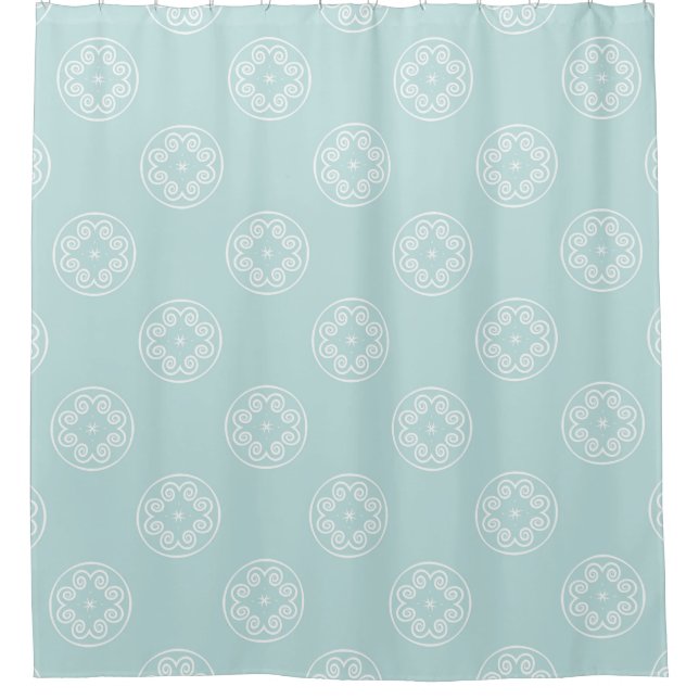 Abstract seamless pattern of Powder Blue colour ba Shower Curtain (Front)