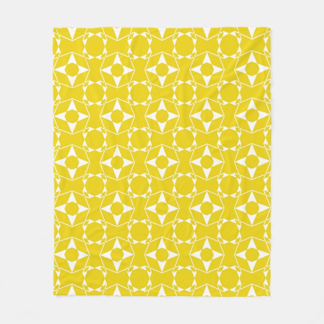 Abstract seamless pattern of Ripe Lemon yellow col Fleece Blanket (Front)