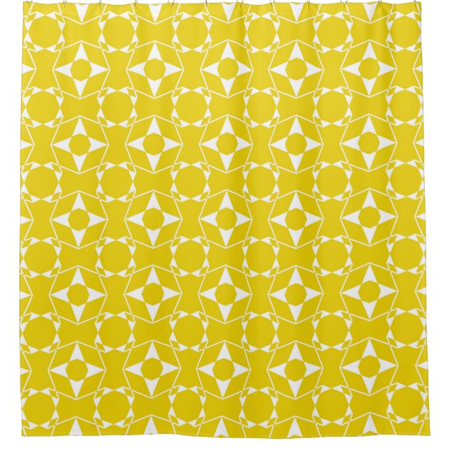 Abstract seamless pattern of Ripe Lemon yellow col Shower Curtain (Front)