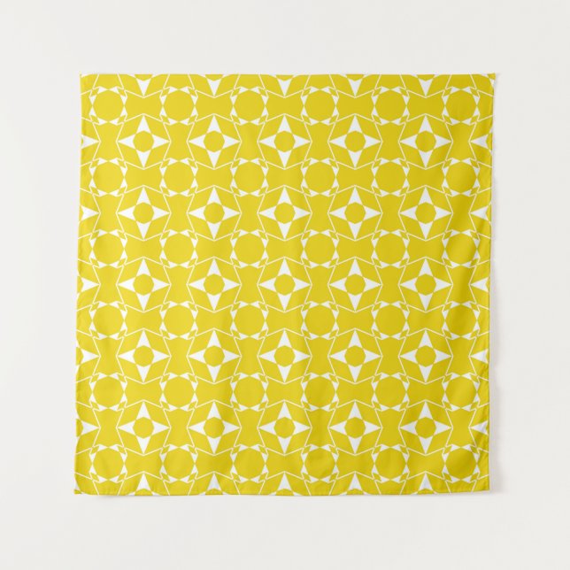 Abstract seamless pattern of Ripe Lemon yellow col Tapestry (Front)