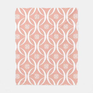 Abstract seamless pattern of Wax flower pink color Fleece Blanket