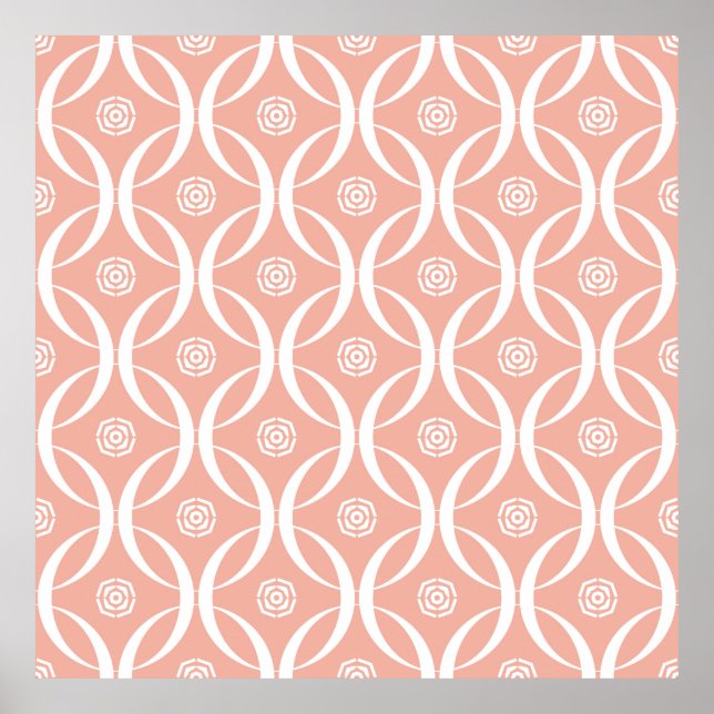 Abstract seamless pattern of Wax flower pink color Poster (Front)