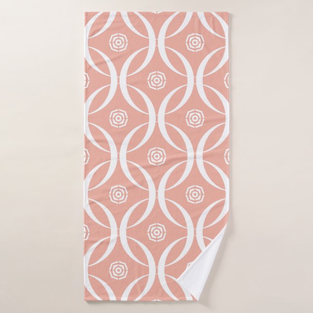 Abstract seamless pattern of Wax flower pink colou Bath Towel (Bath Towel)