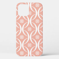 Abstract seamless pattern of Wax flower pink colou