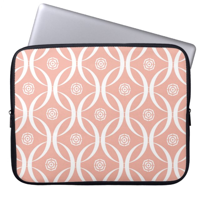 Abstract seamless pattern of Wax flower pink colou Laptop Sleeve (Front)