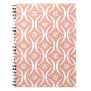 Abstract seamless pattern of Wax flower pink colou Notebook