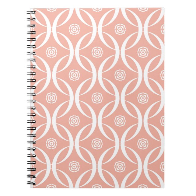 Abstract seamless pattern of Wax flower pink colou Notebook (Front)