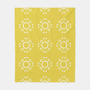 Abstract seamless pattern of yellow colour backgro fleece blanket