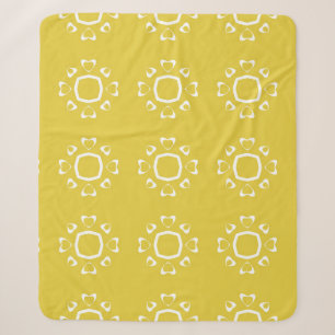 Abstract seamless pattern of yellow colour backgro sherpa blanket