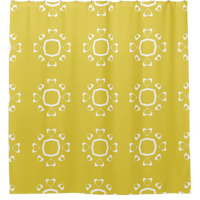 Abstract seamless pattern of yellow colour backgro shower curtain (Front)