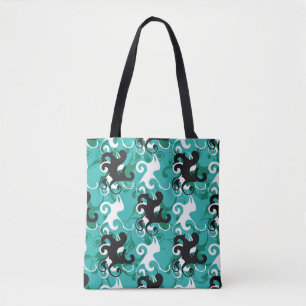 Abstract seamless pattern qualitative vintage illu tote bag