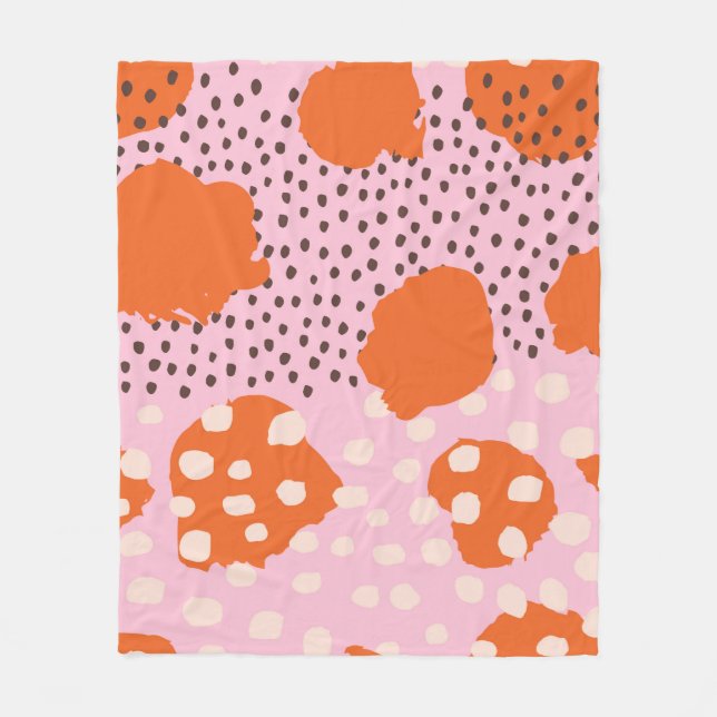 Abstract seamless pattern with Brush Strokes. Beau Fleece Blanket (Front)