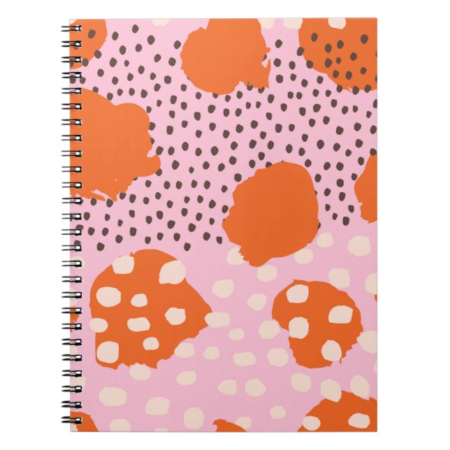 Abstract seamless pattern with Brush Strokes. Beau Notebook (Front)