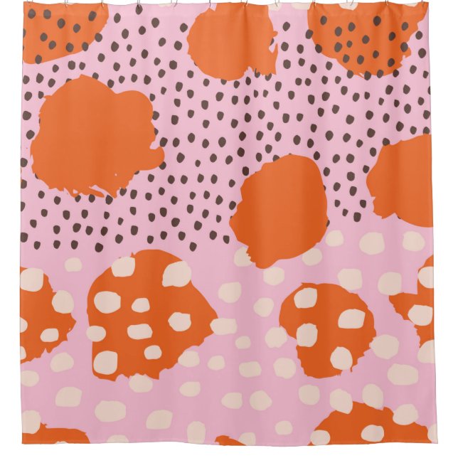 Abstract seamless pattern with Brush Strokes. Beau Shower Curtain (Front)