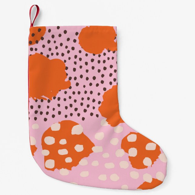 Abstract seamless pattern with Brush Strokes. Beau Small Christmas Stocking (Front)